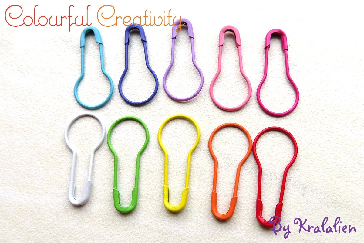 Light bulb pins/stitchmarkers - Rainbow