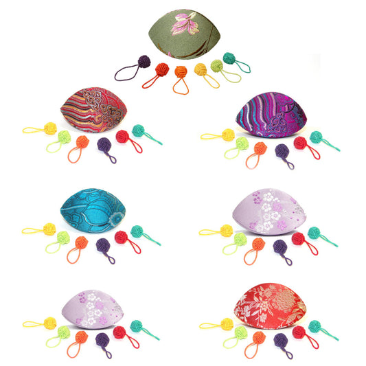 Hiyahiya Dumpling Case with Yarn Ball Stitch Markers