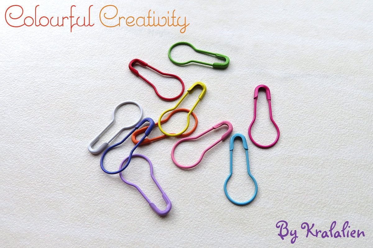 Light bulb pins/stitchmarkers - Rainbow