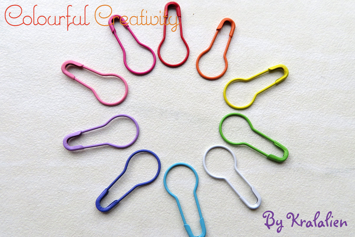 Light bulb pins/stitchmarkers - Rainbow