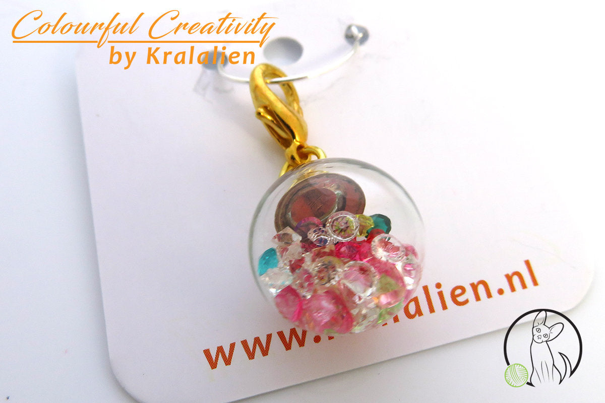 Sparkle ball stitch markers