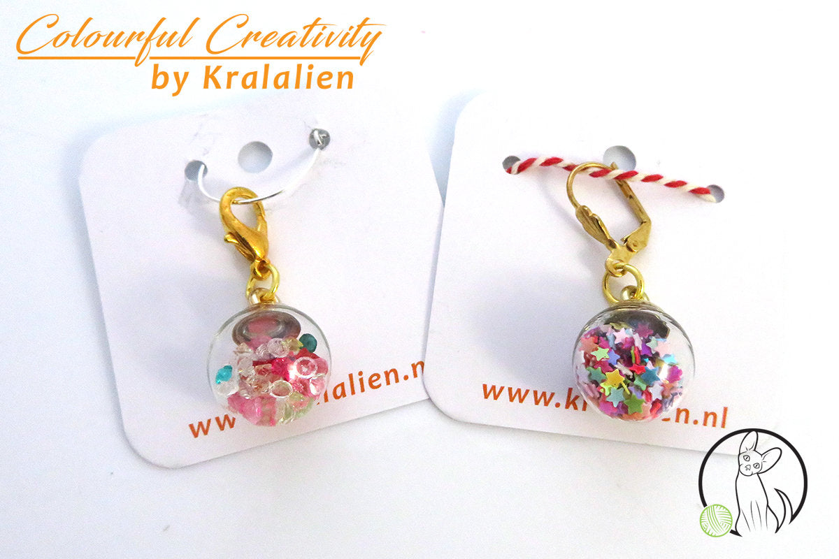 Sparkle ball stitch markers