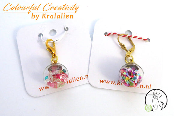 Sparkle ball stitch markers