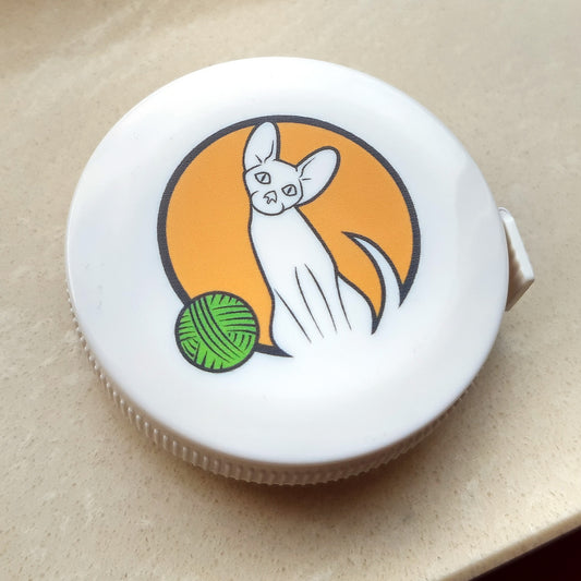 Colourful cat logo measuring tape