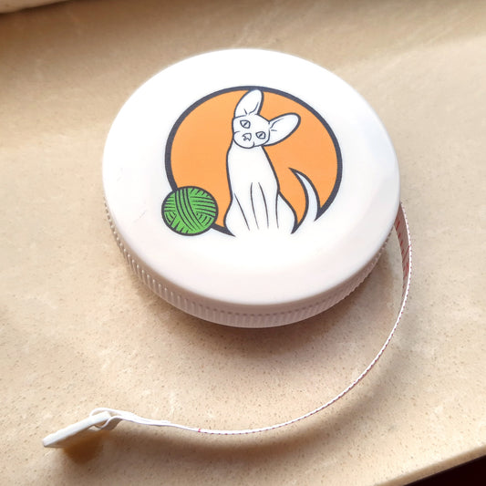 Colourful cat logo measuring tape