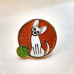 Colourful cat logo pin