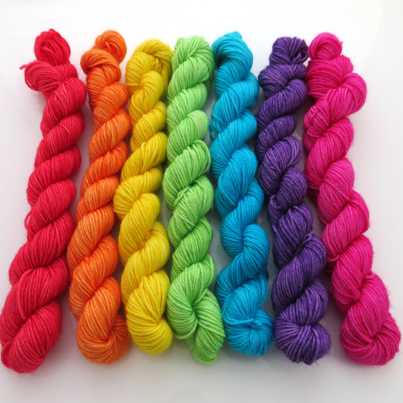 Rainbow Bright -  Colourful Smooth Sock Kitten Set