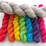 Rainbow Bright -  Colourful Smooth Sock Kitten Set