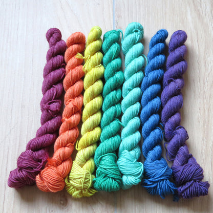 Rainbow but darker - Smooth Sock Kitten Set