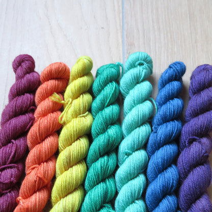 Rainbow but darker - Smooth Sock Kitten Set